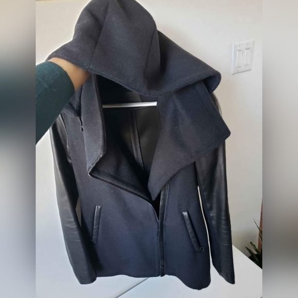 Rudsak winter wool coat with leather sleeves - Picture 7 of 7